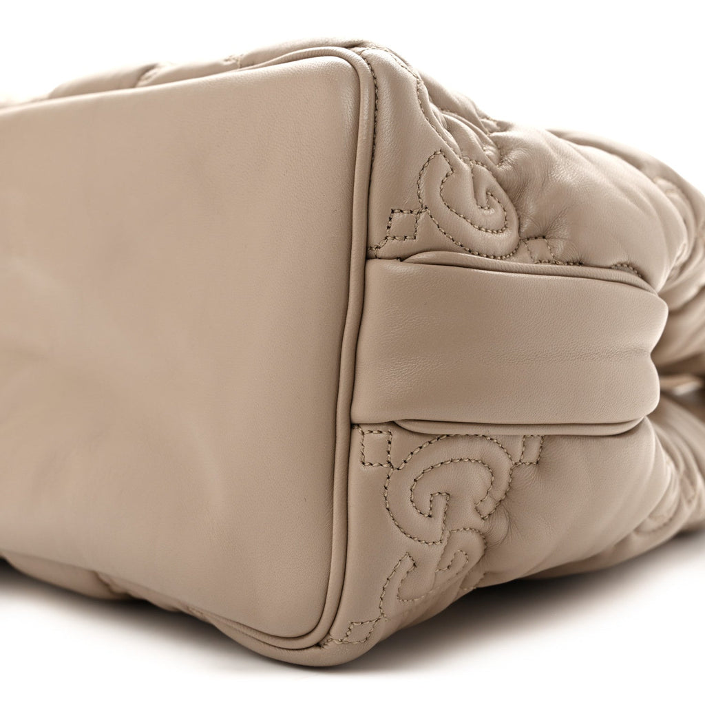 Calfskin GG Matelasse Large Tote  Beige