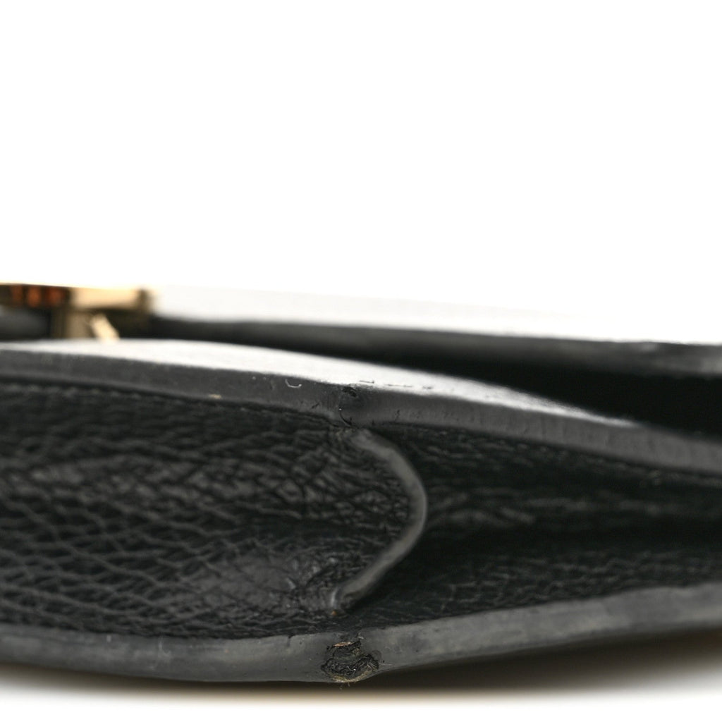 Dollar Calfskin Interlocking G Chain Wallet Black