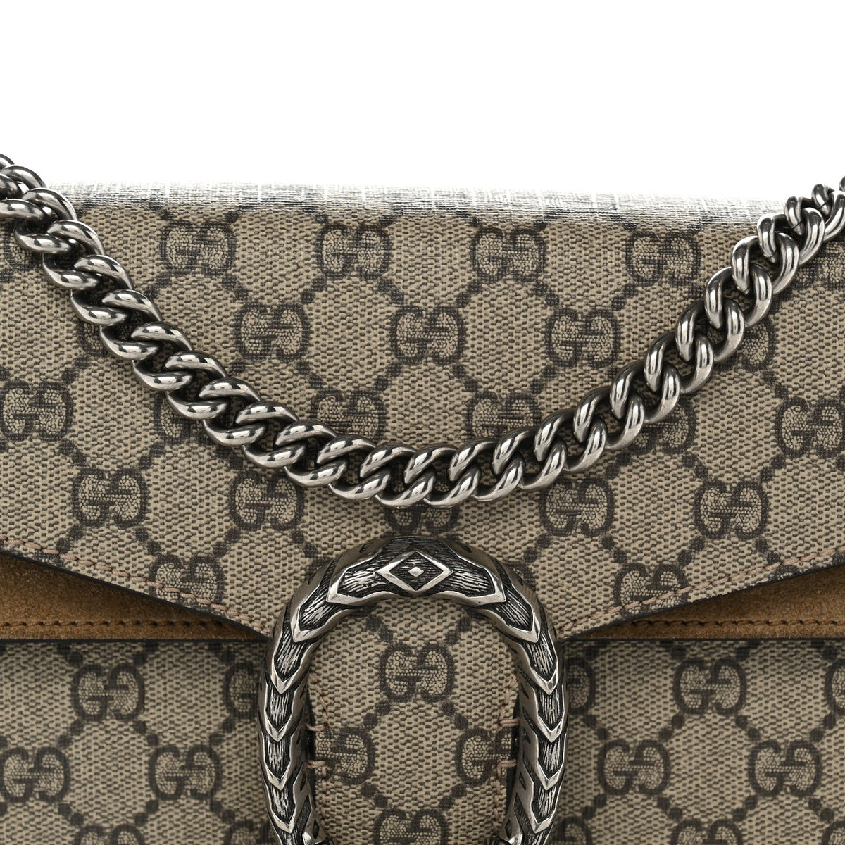 GG Supreme Monogram Small Dionysus Shoulder Bag Taupe