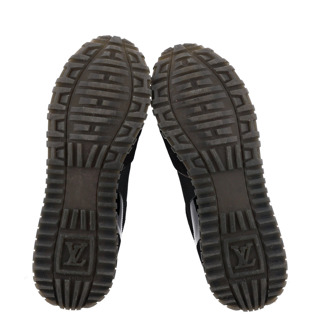 Suede Monogram Run Away Sneakers 38.5 Black