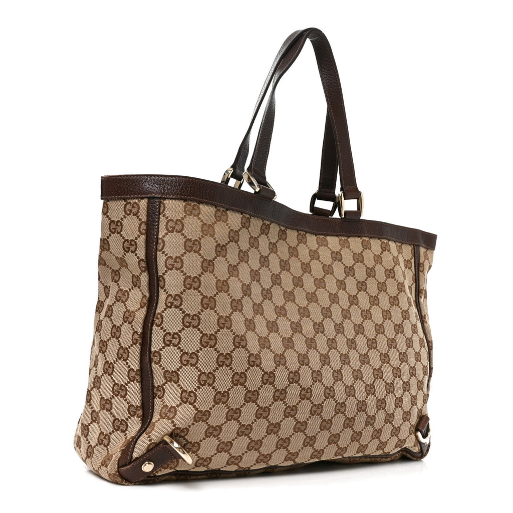 Monogram Large Abbey Tote Dark Brown