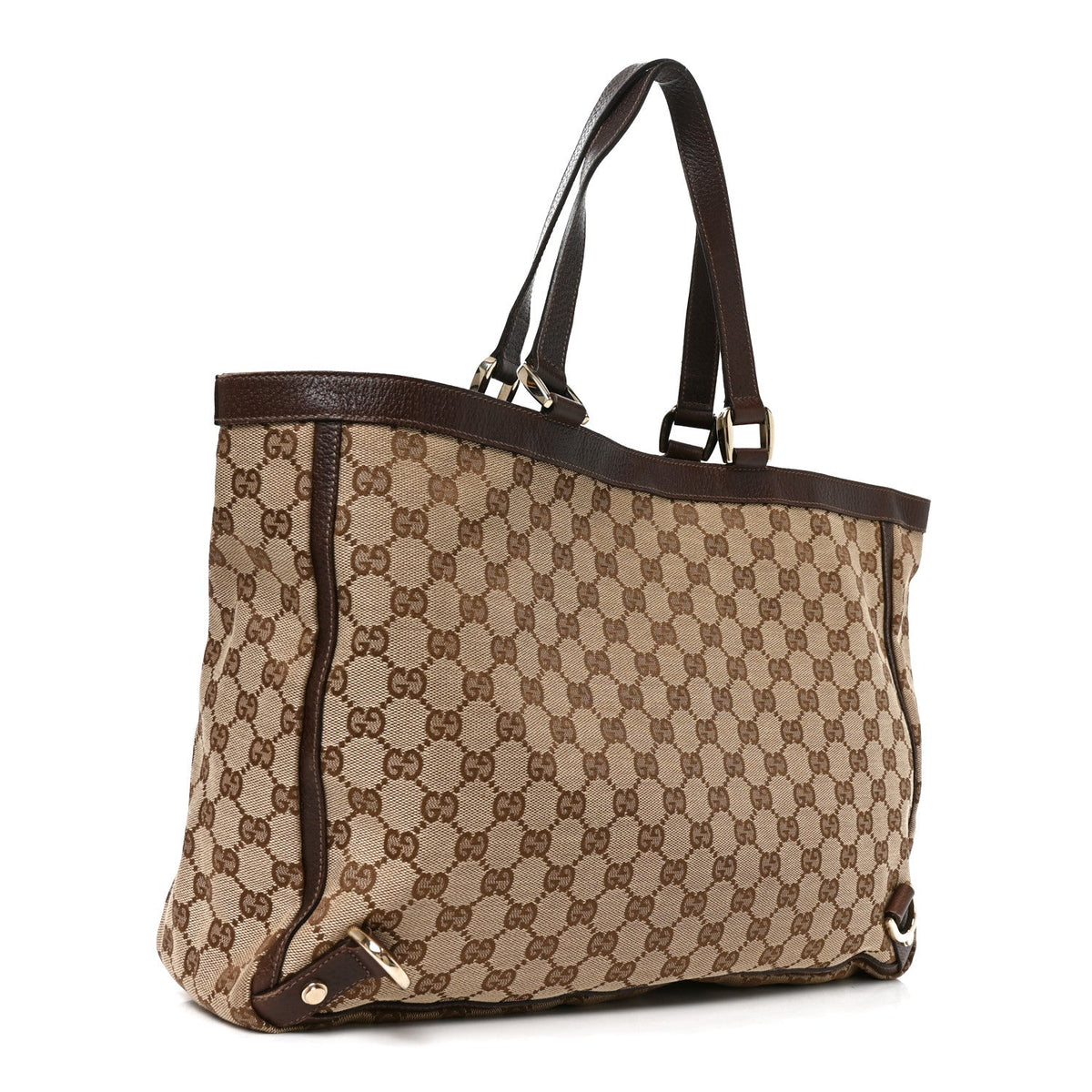 Monogram Large Abbey Tote Dark Brown