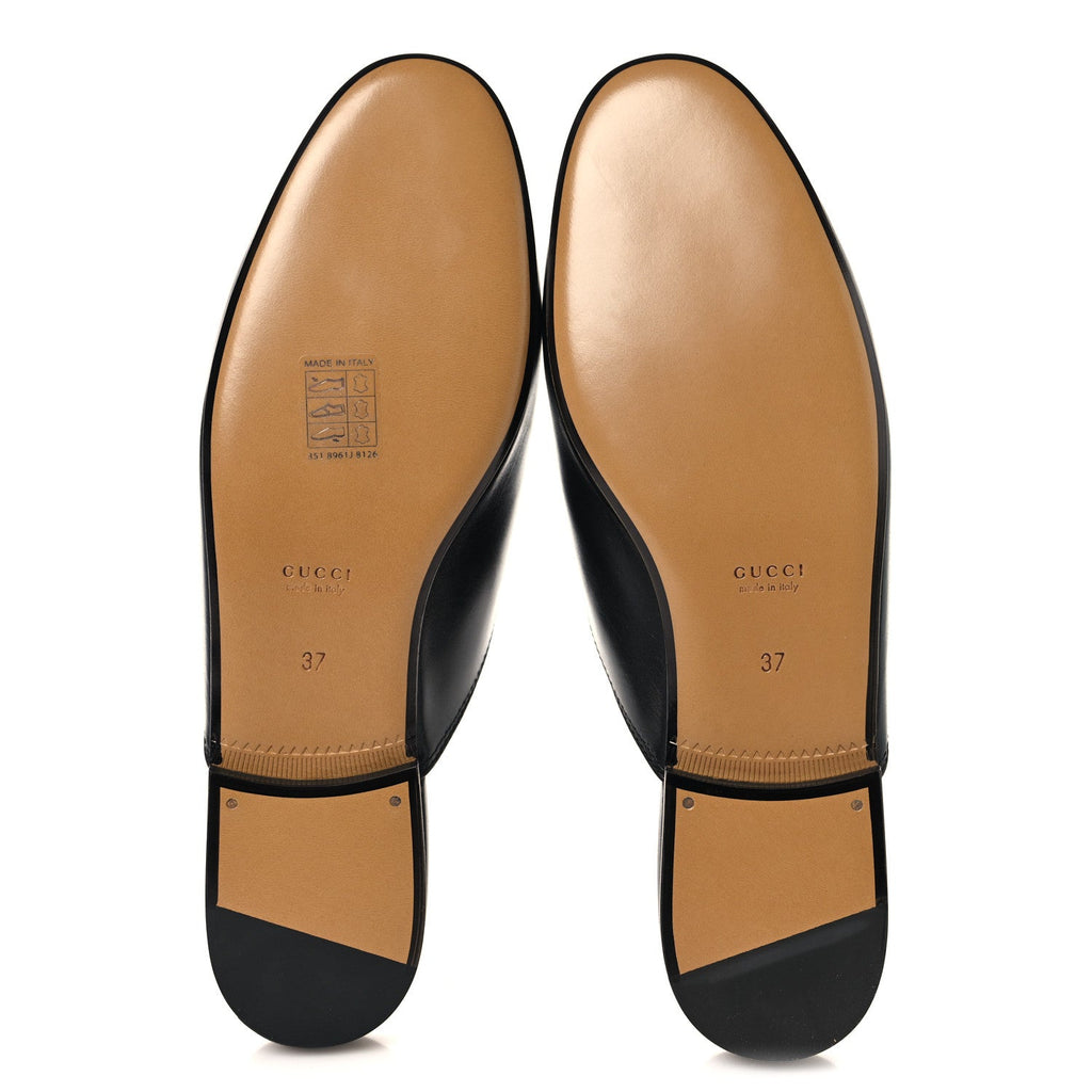Calfskin Womens Princetown Slippers 37 Black