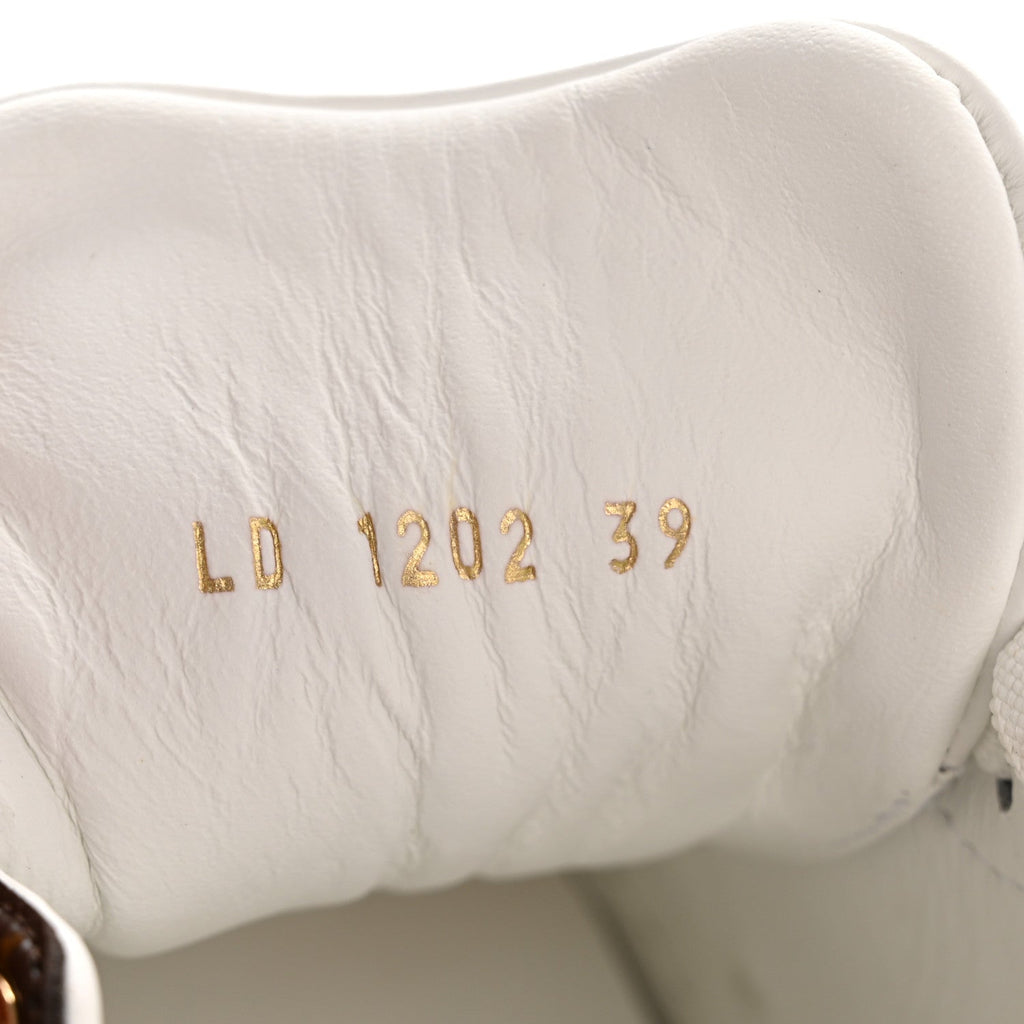 Calfskin Embossed Monogram Time Out Sneakers 39 White
