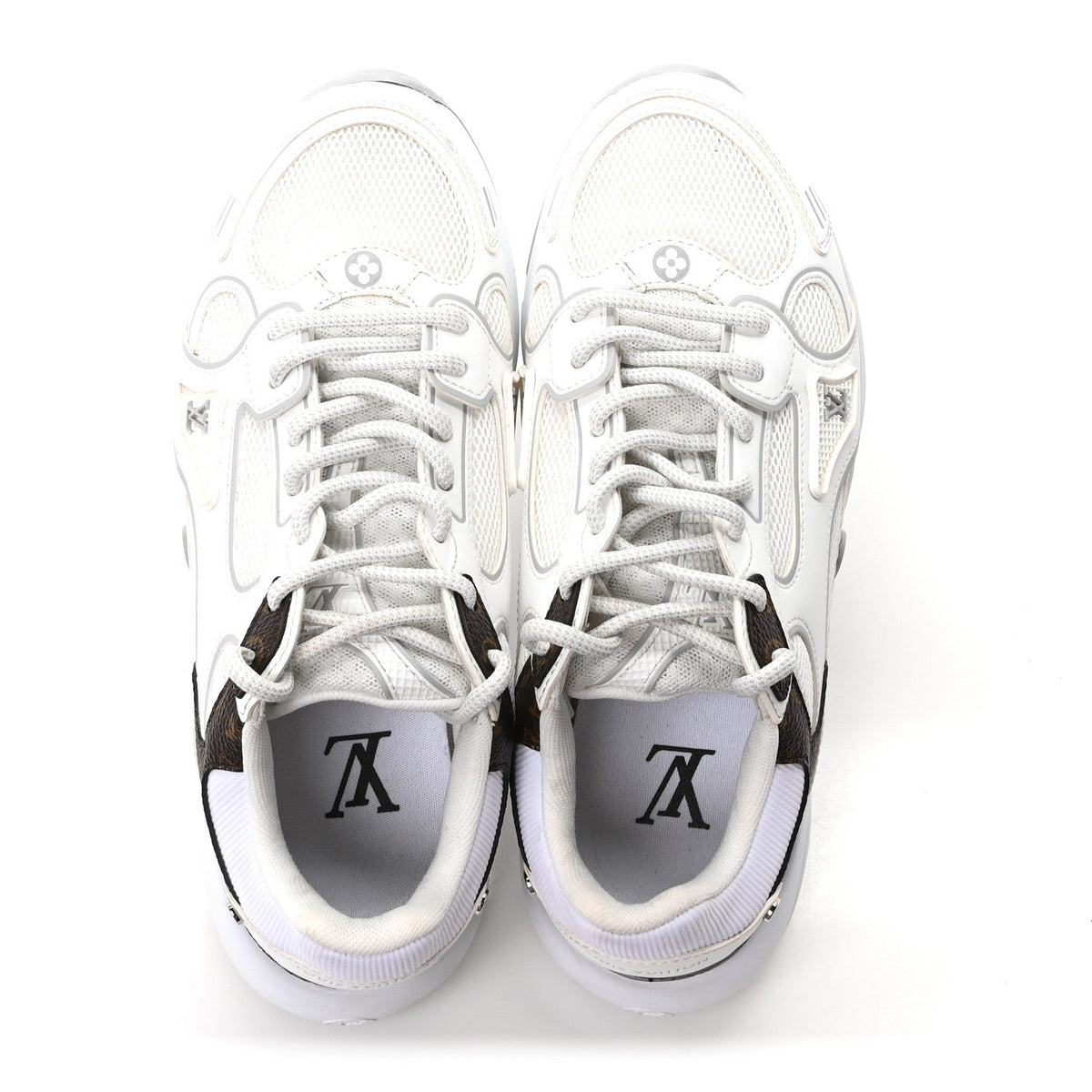 Mesh Monogram LV Olympia Sneakers 35.5 White