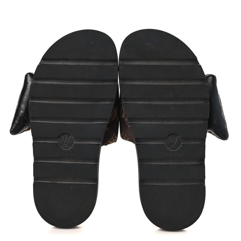 Nylon Monogram Pool Pillow Comfort Mule 40 Cacao Brown