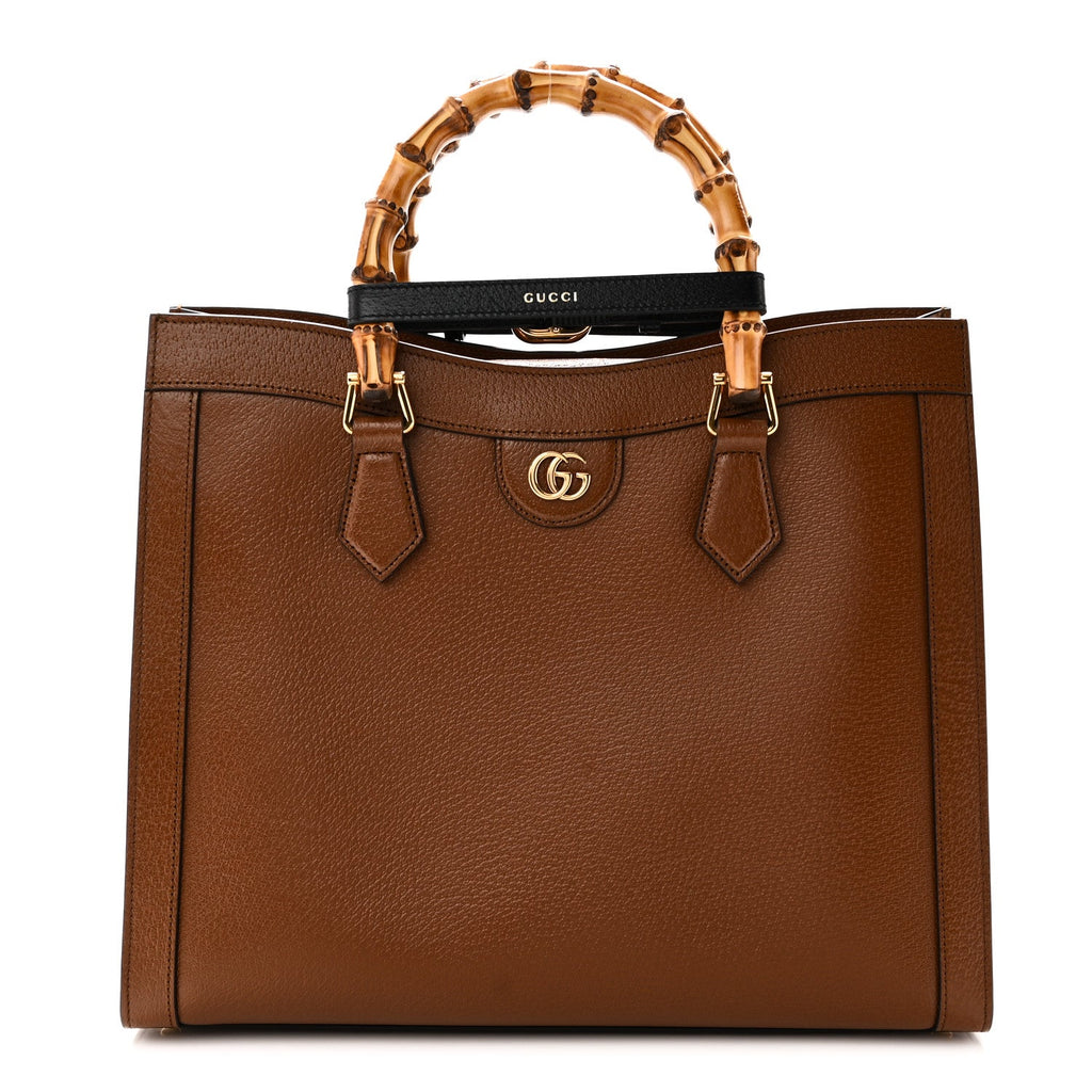 Textured Dollar Calfskin Medium Diana Tote Bag Cuir Black Cuir Black