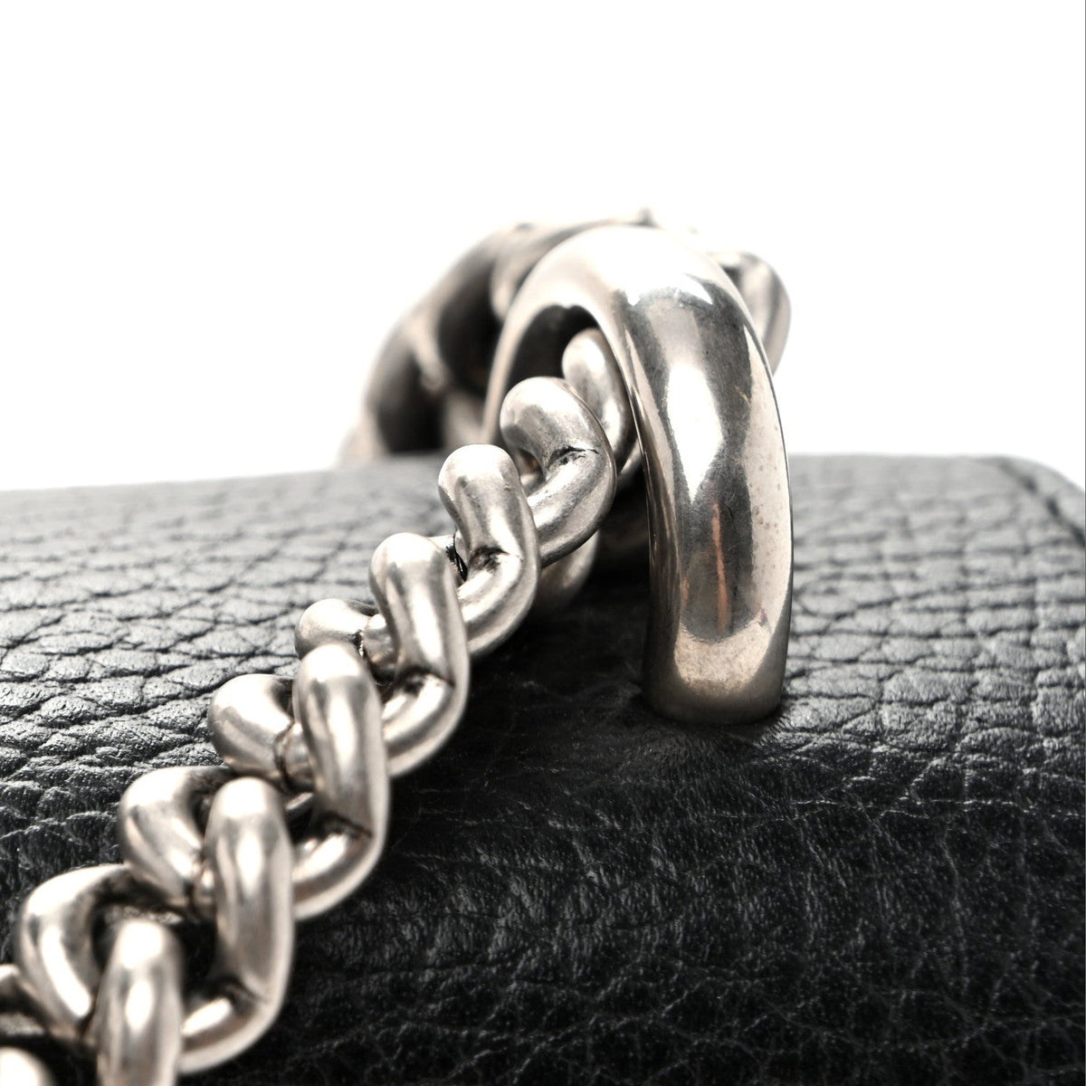 Pebbled Calfskin Small Dionysus Shoulder Bag Black