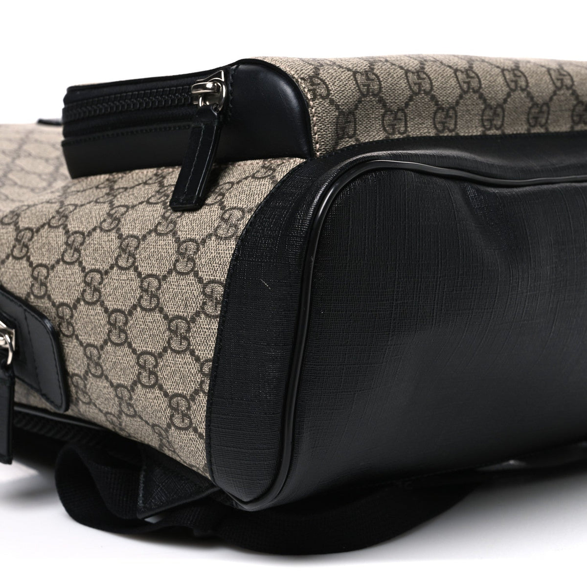 GG Supreme Monogram Medium Backpack Black