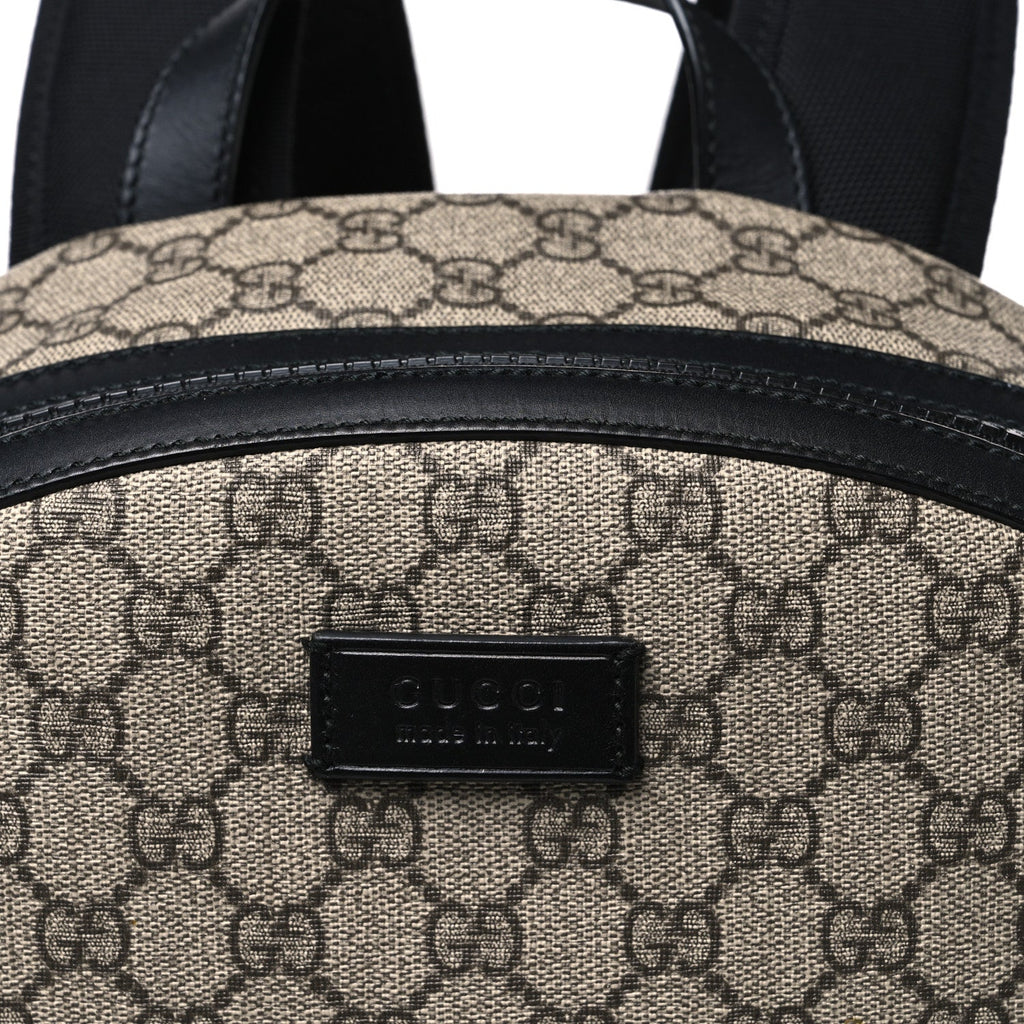 GG Supreme Monogram Medium Backpack Black