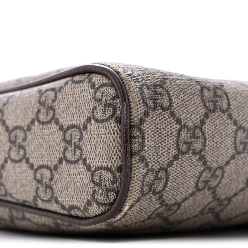 GG Supreme Monogram Web Medium Ophidia Messenger Bag Brown