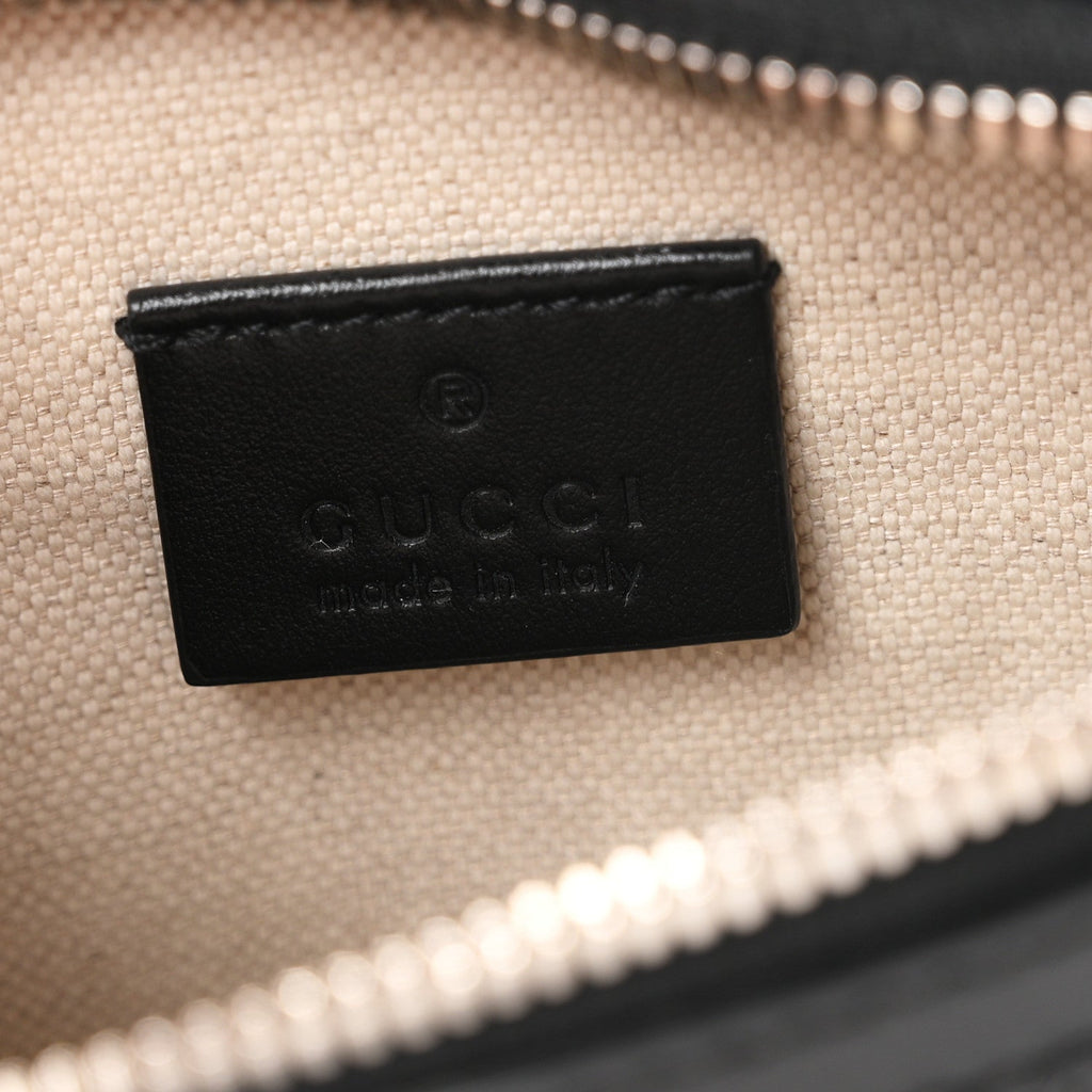 Calfskin GG Tennis Embossed Belt Bag Black