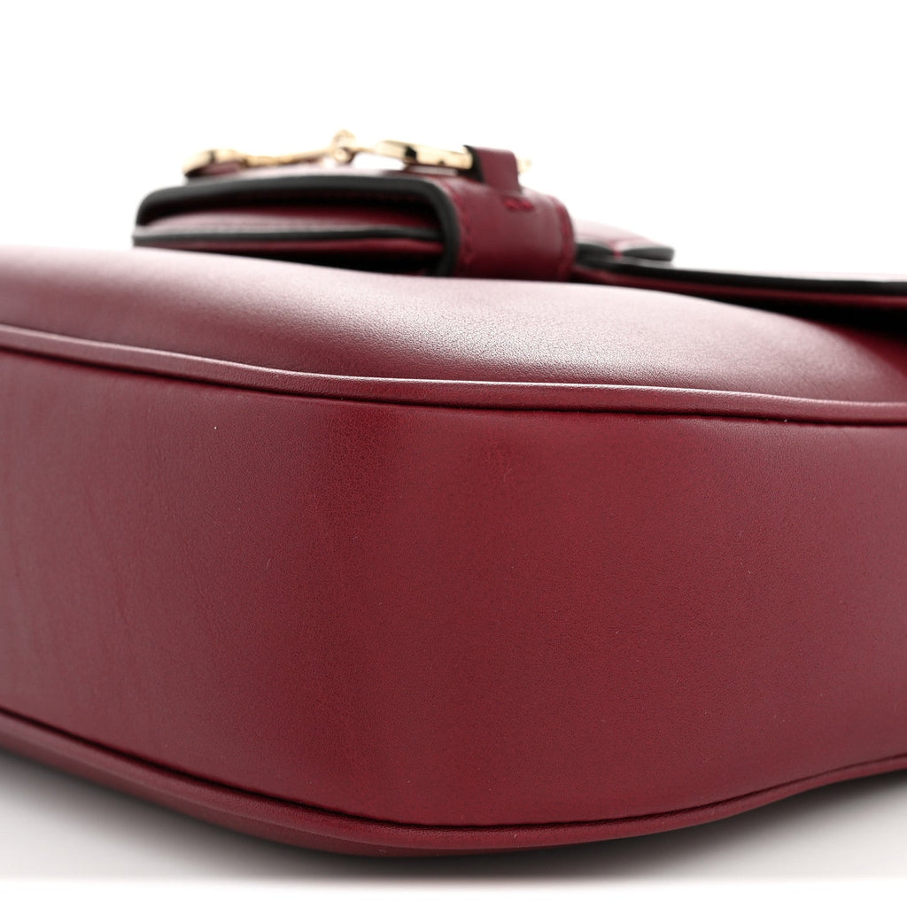 Arabella Calfskin Horsebit 1955 Shoulder Bag Rosso Ancora