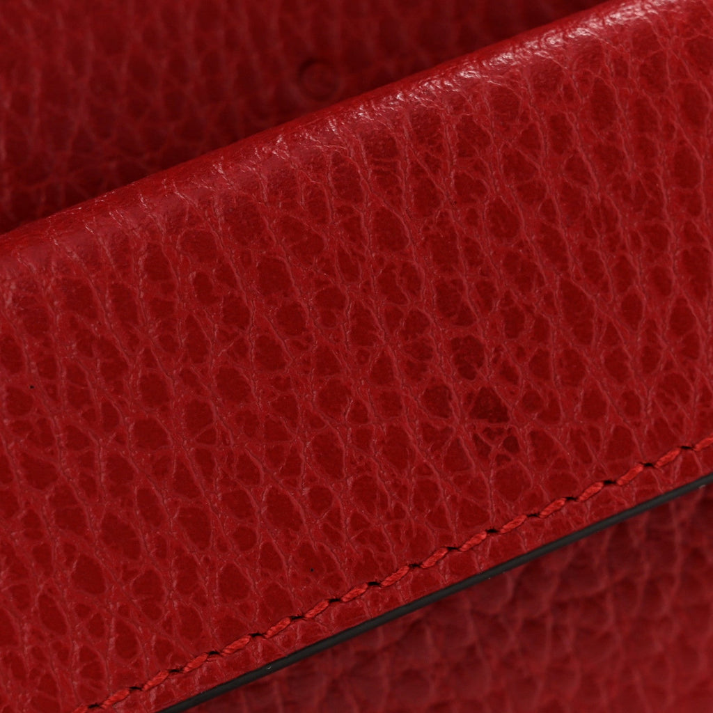Calfskin Swarovski Crystal Super Mini Dionysus Shoulder Bag Hibiscus Red