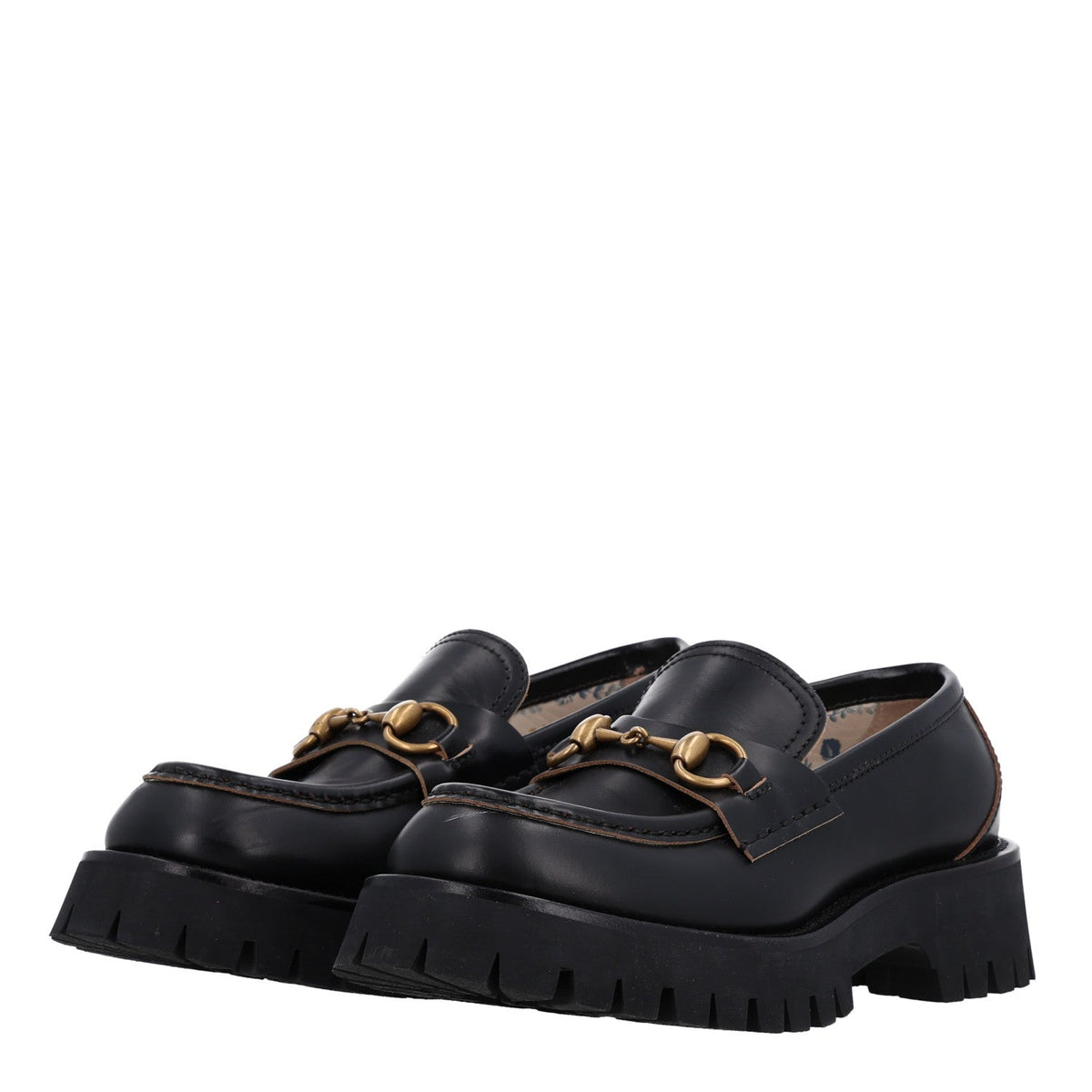 Cordovan Lux Womens Harald Horsebit 25mm Platform Loafers 36.5 Black