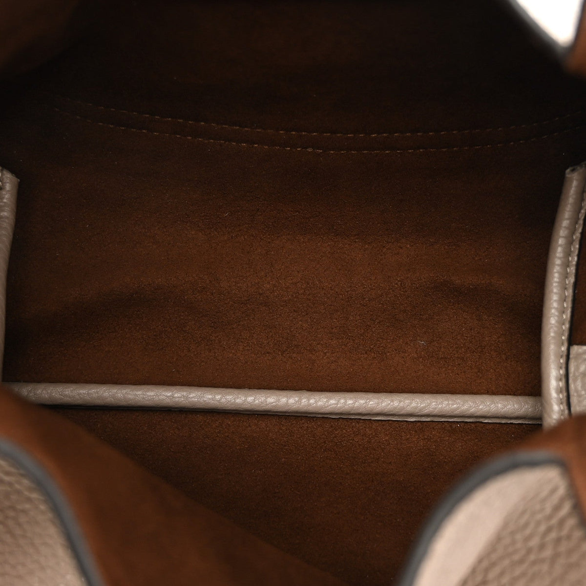 Grained Calfskin Softbit Medium Shoulder Bag Taupe