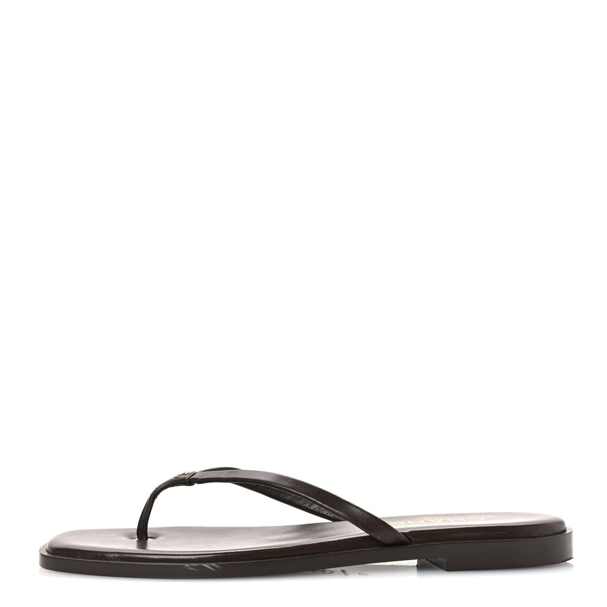 Goatskin CC Times Square Thong Sandals 39 Brown