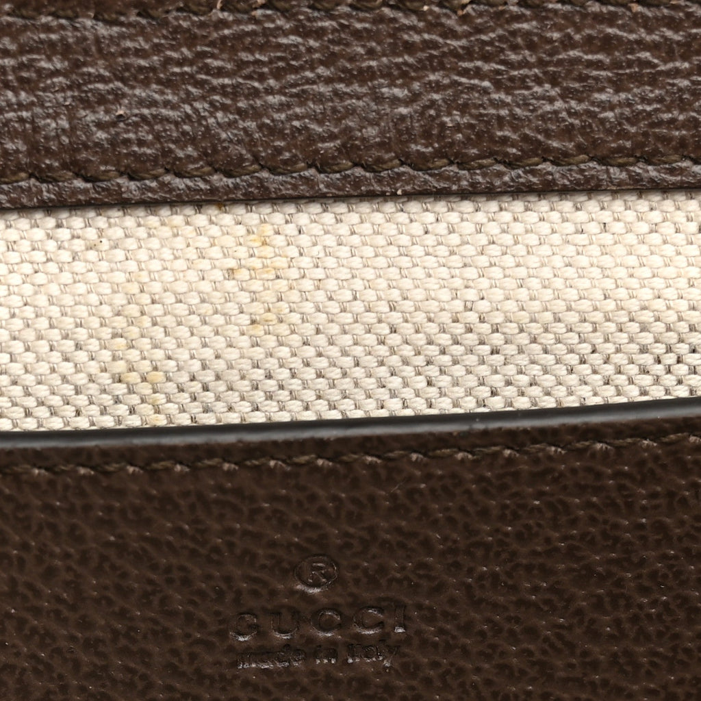 GG Supreme Monogram Textured Dollar Calfskin Web Mini Ophidia Envelope Shoulder Bag Beige Ebony