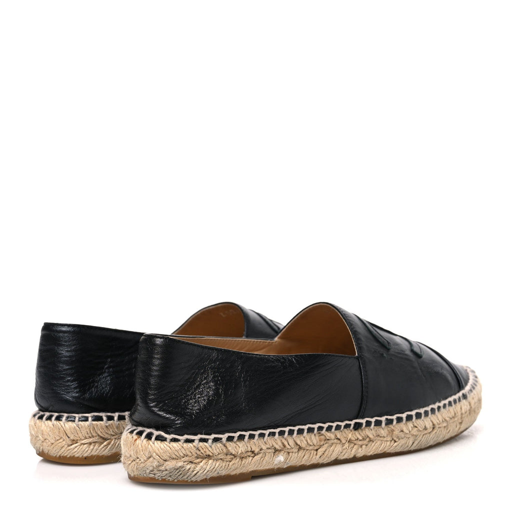 Lambskin CC Espadrilles 39 Black