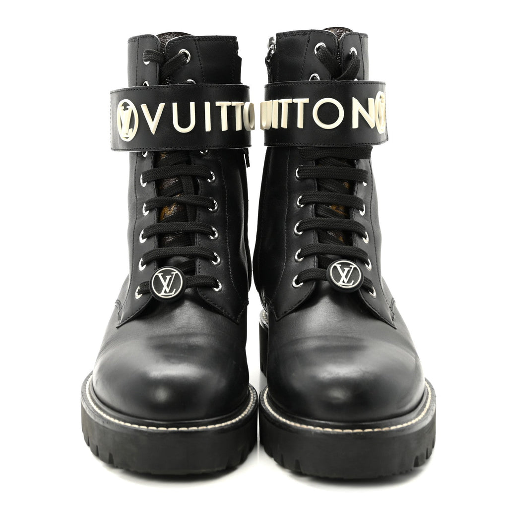 Calfskin Territory Flat Ranger Boots 38 Black