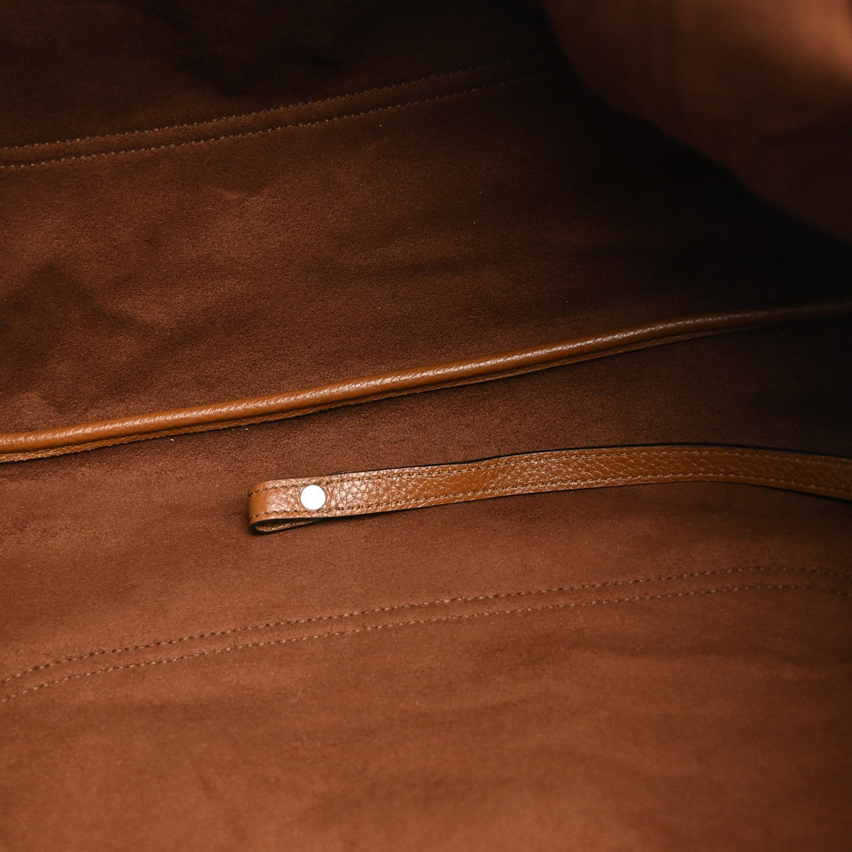 Grained Calfskin Softbit Maxi Shoulder Bag Brown