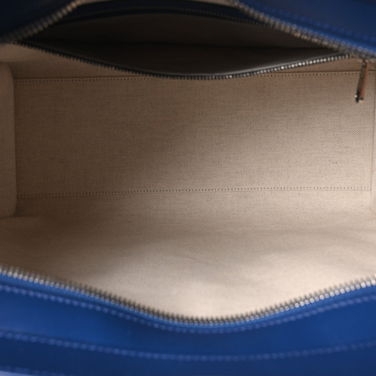 Calfskin GG Tennis Embossed Tote Bag Intense Metal Blue