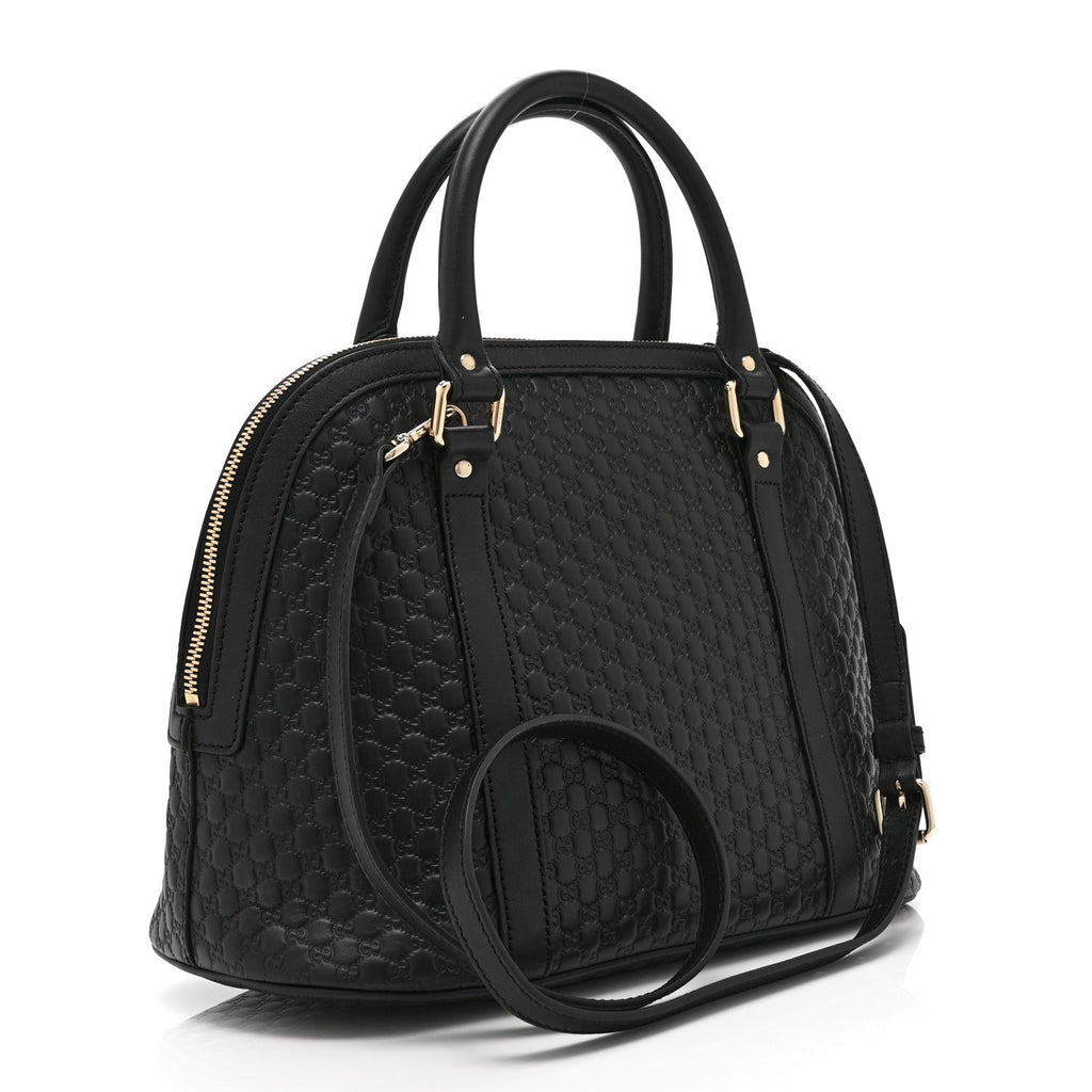 Microguccissima Medium Dome Bag Black