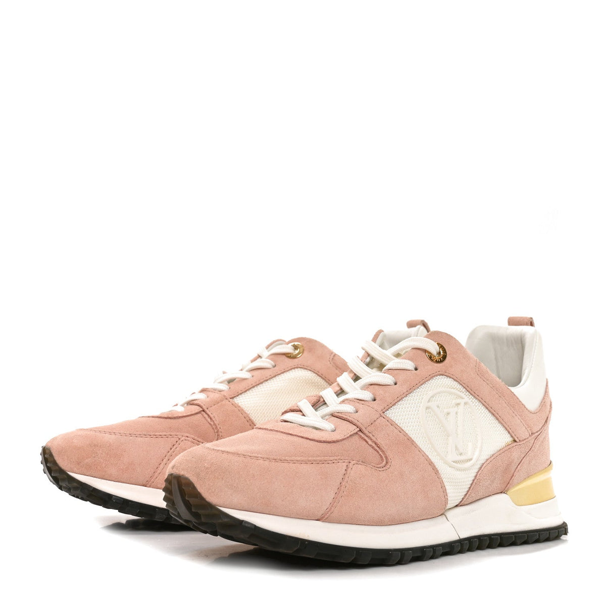 Suede Calfskin Run Away Sneakers 38 Pink