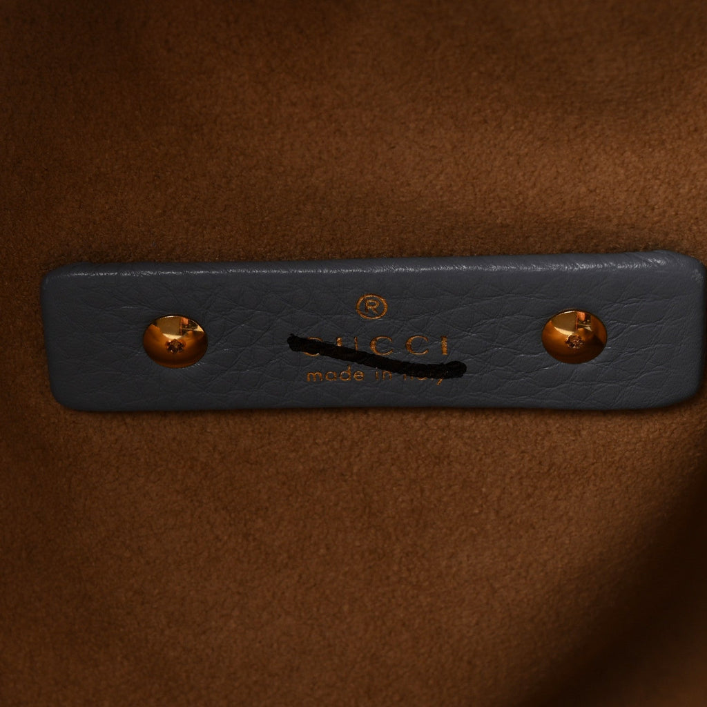 Grained Calfskin Softbit Maxi Shoulder Bag Dusty Blue