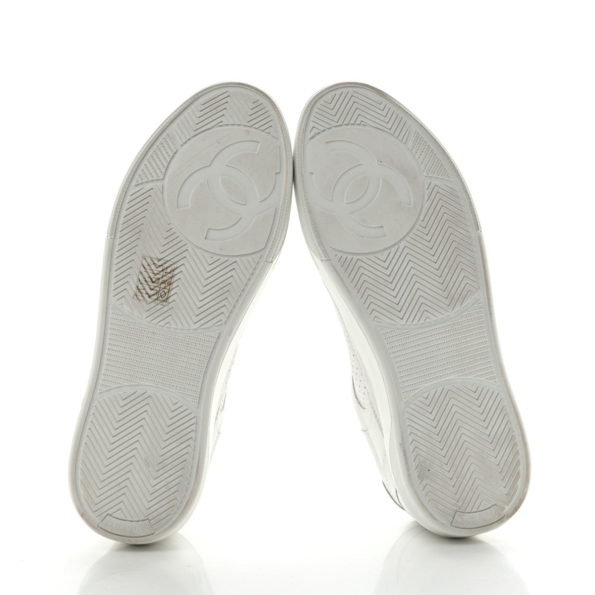 Calfskin CC Womens Sneakers 39.5 White