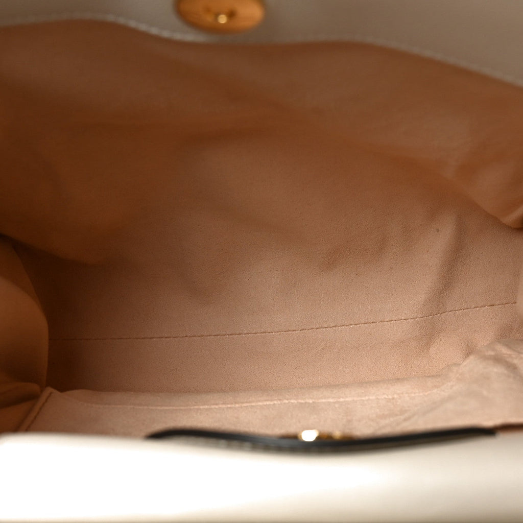 Wonka Grain Calfskin Small Diana Tote Bag Mystic White Orange Fluo