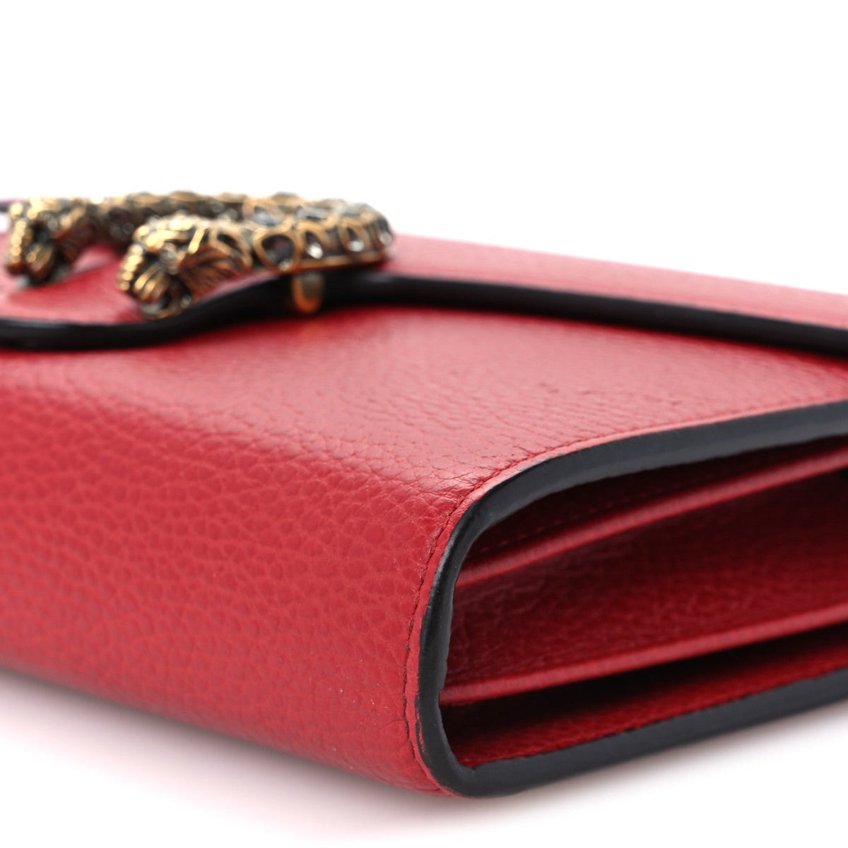 Calfskin Mini Dionysus Chain Wallet Hibiscus Red