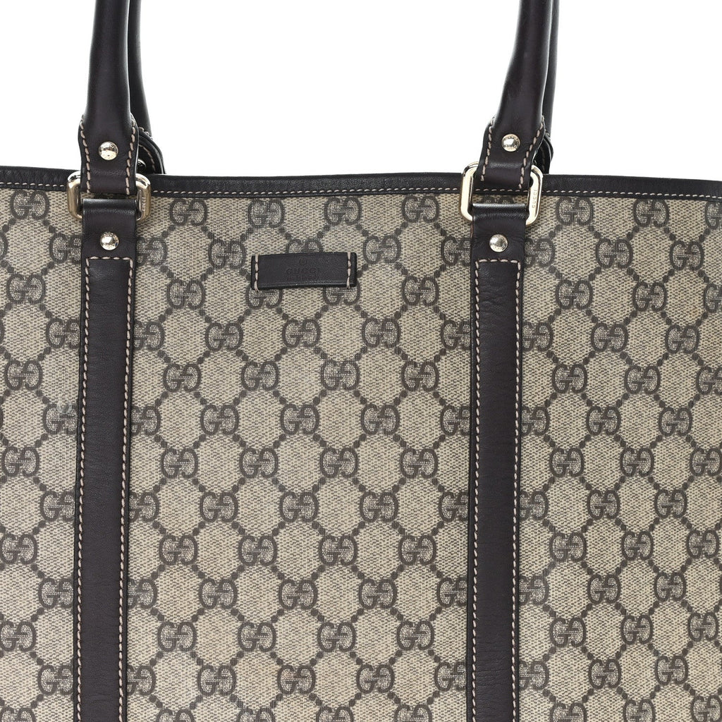 GG Plus Monogram Joy Vertical Tote Dark Brown