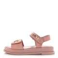 Calfskin Hair Suede Shearling Dad Sandals 40 Light Pink