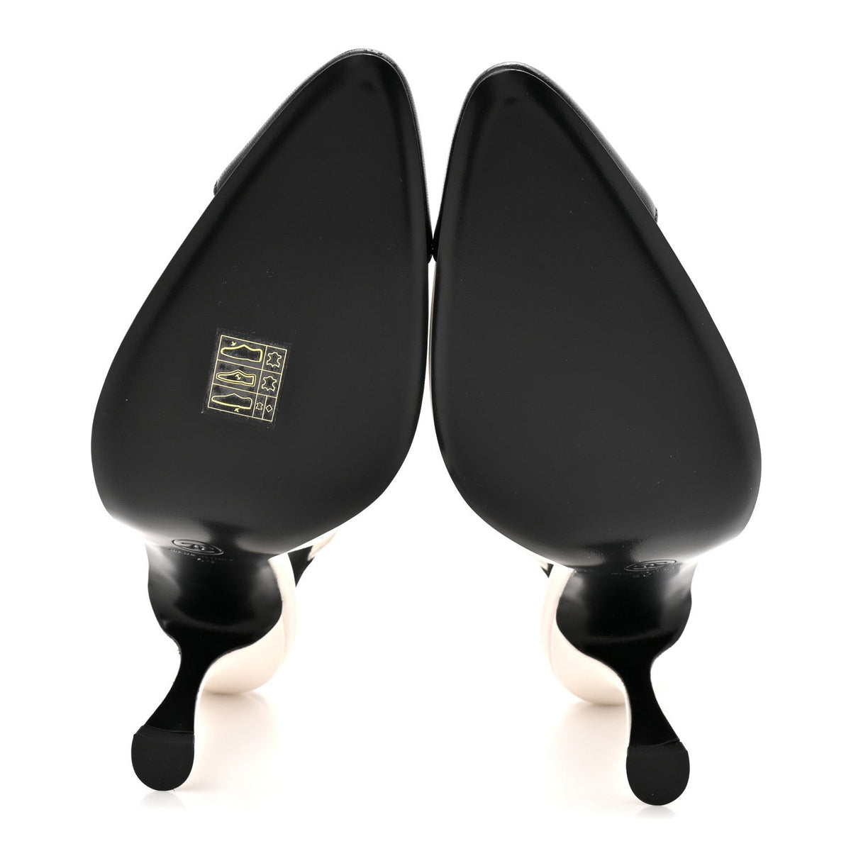 Lambskin Slingback Pumps 40 White Black