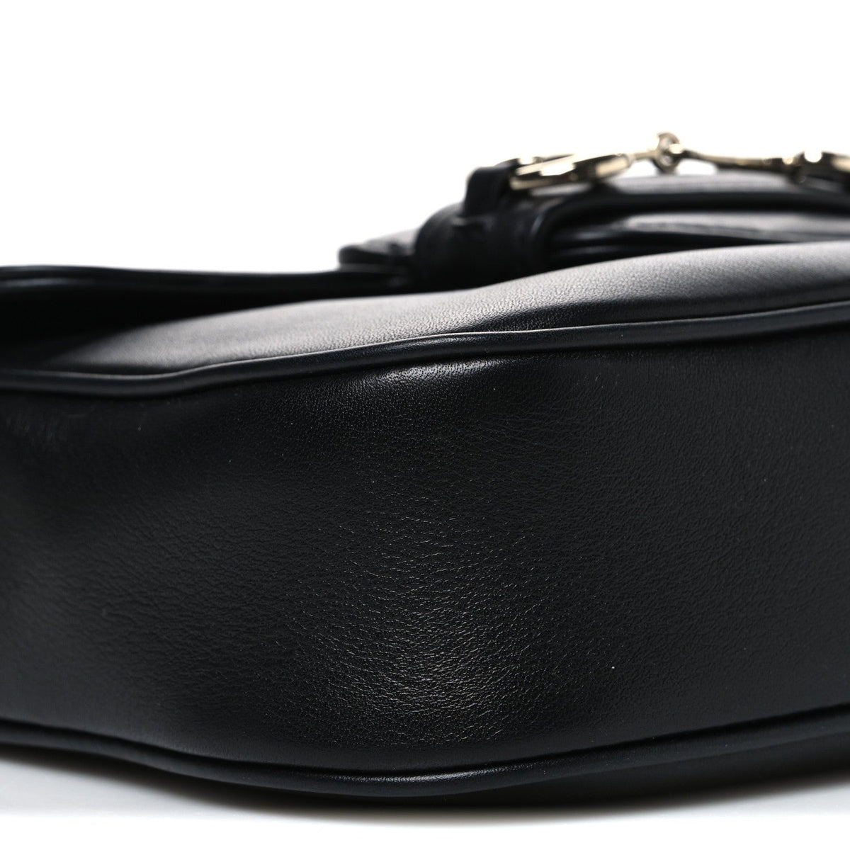 Arabella Calfskin Horsebit 1955 Small Shoulder Bag  Black