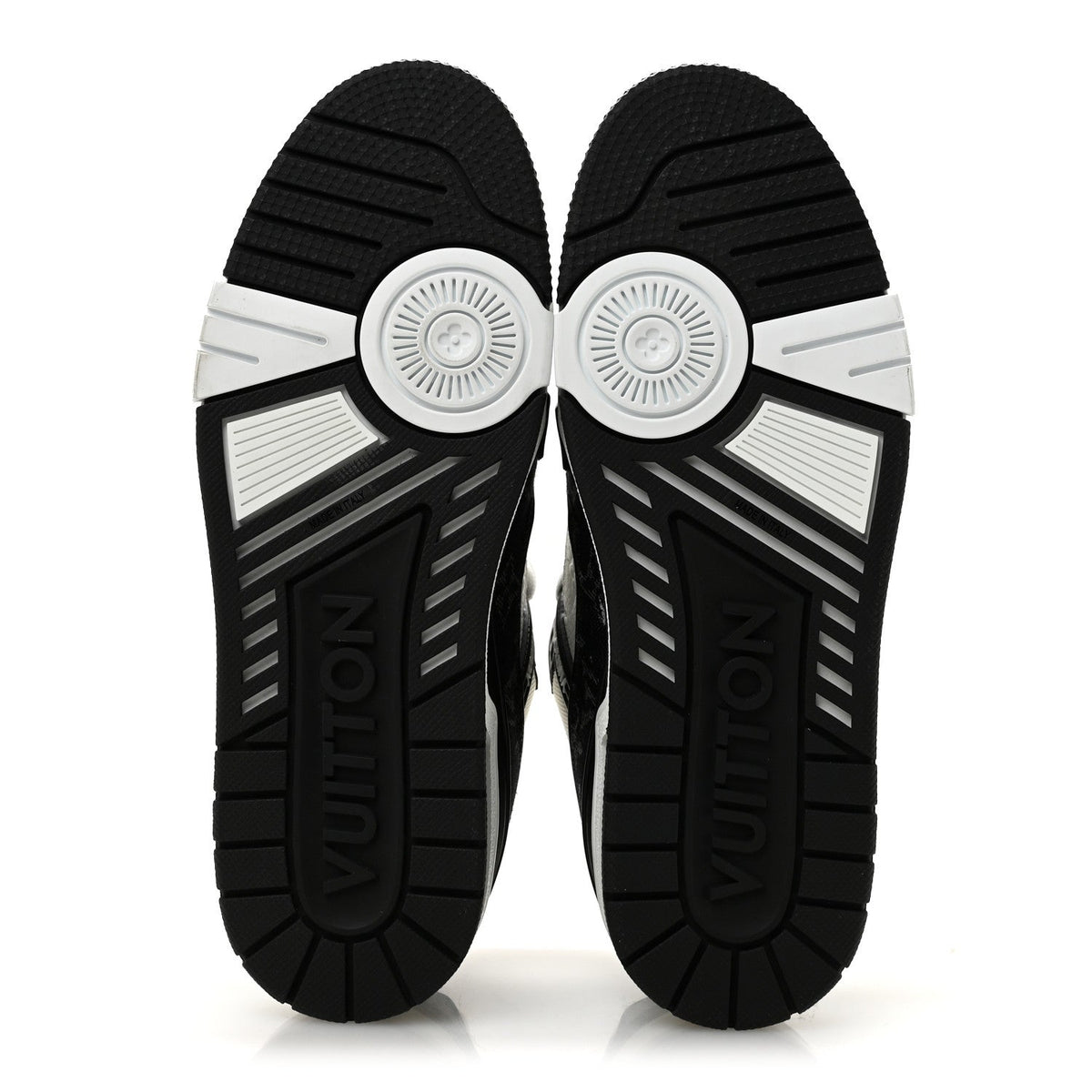 Calfskin Embossed Monogram Denim Womens LV Trainer Sneakers 41 Black 41 Black