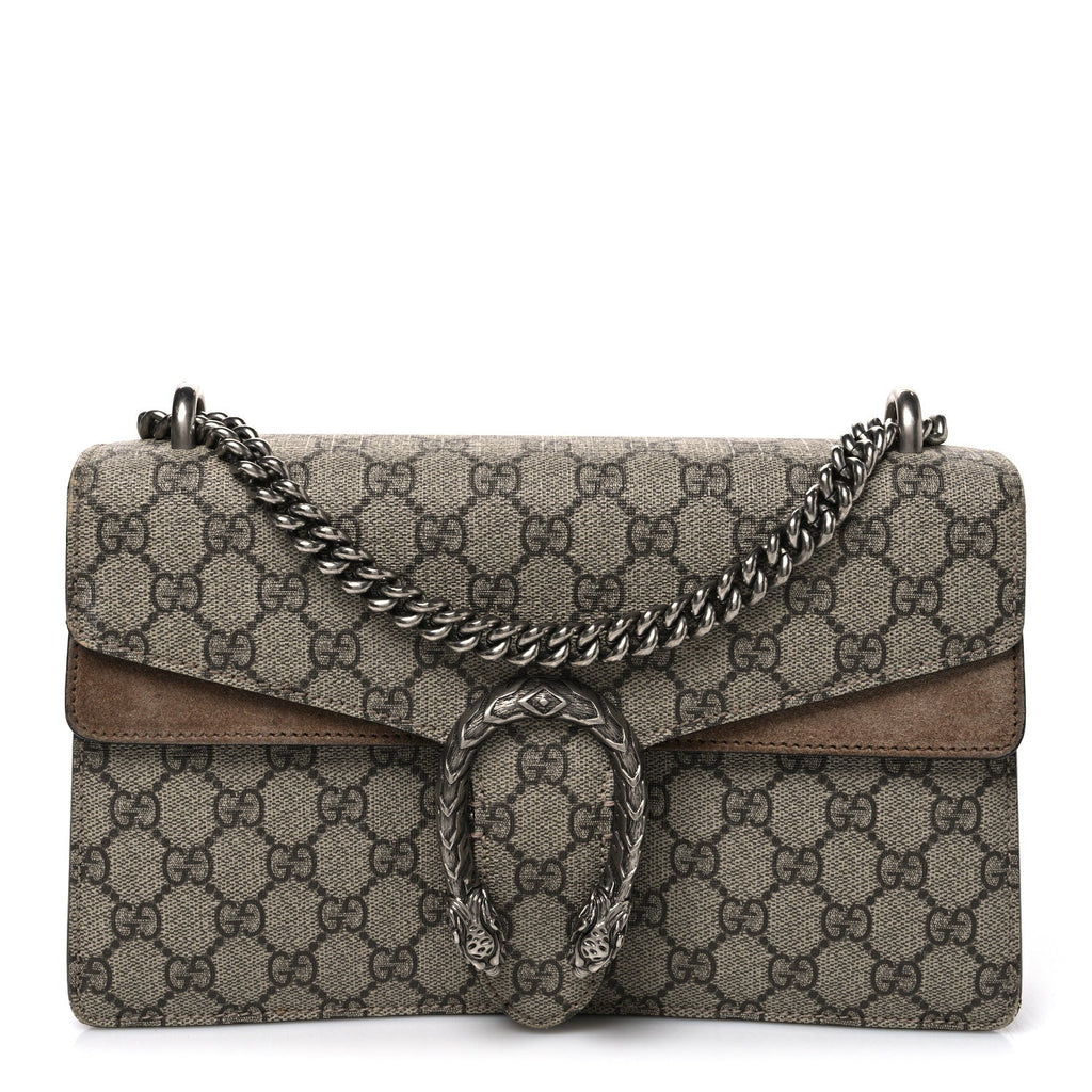 GG Supreme Monogram Small Dionysus Shoulder Bag Taupe