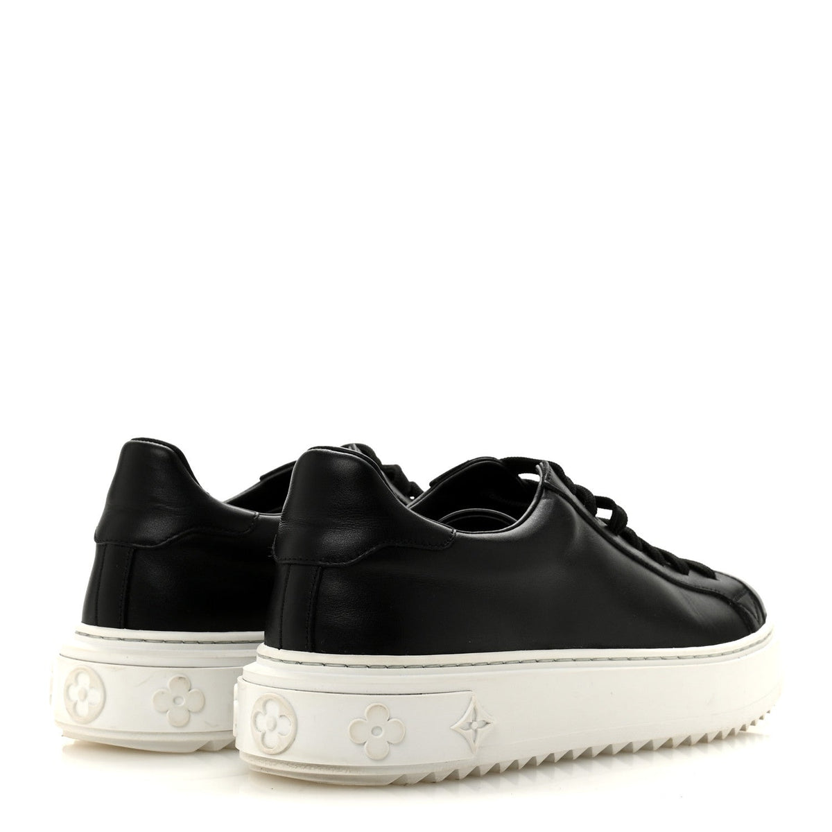 Calfskin Time Out Sneakers 38.5 Black