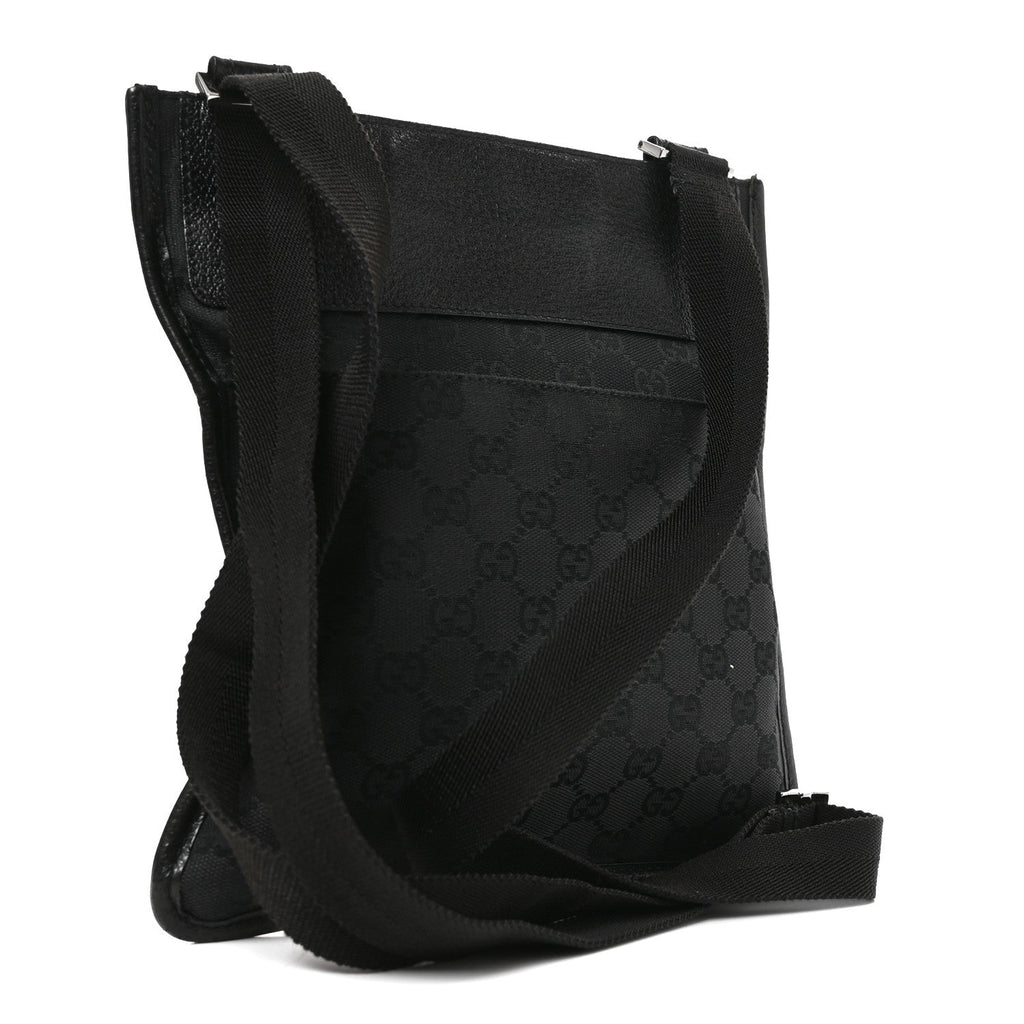 GG Monogram Messenger Crossbody Bag Black