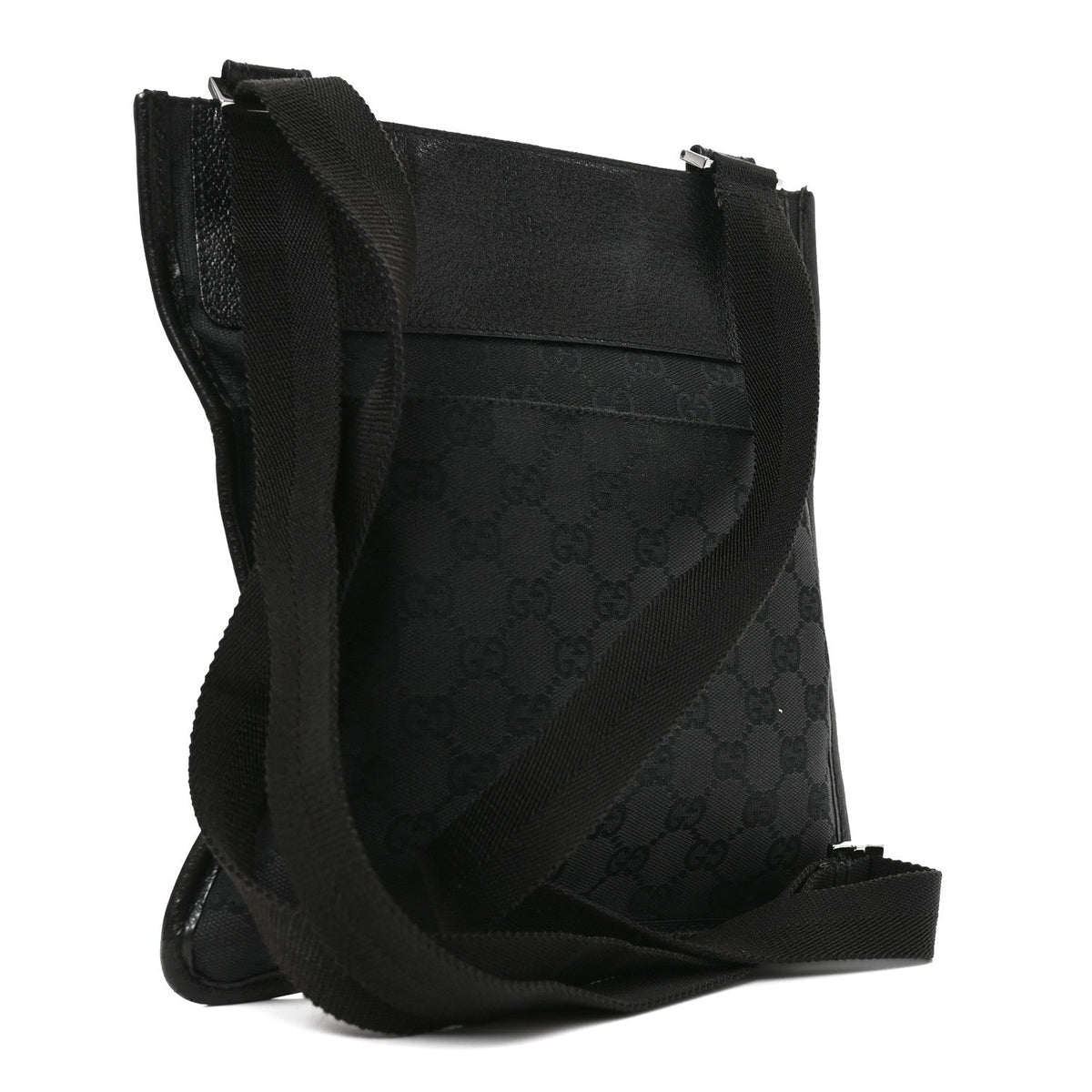 GG Monogram Messenger Crossbody Bag Black