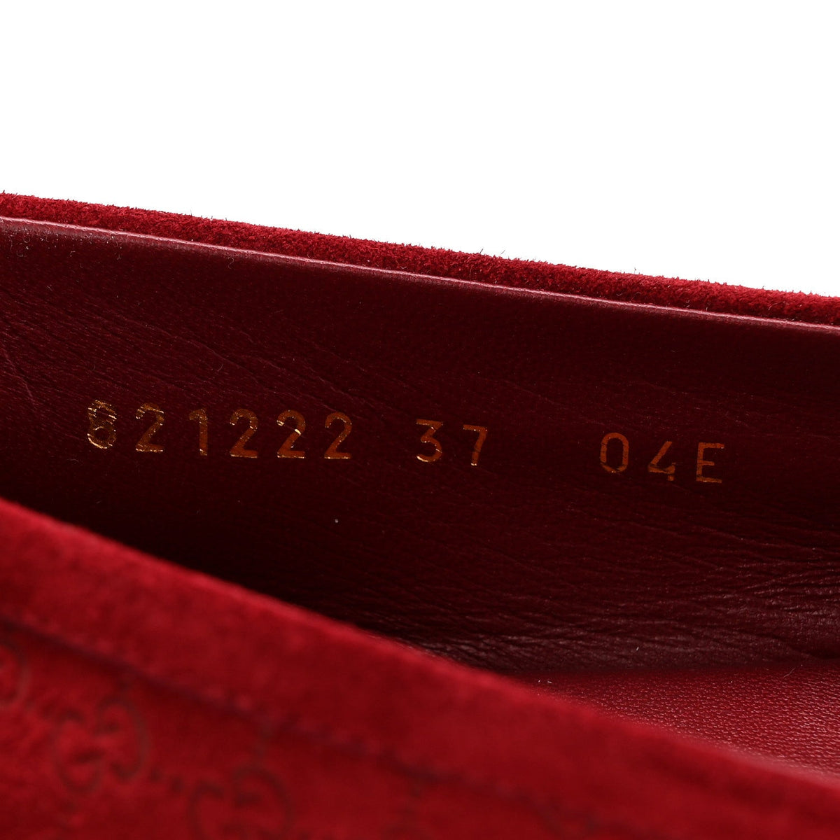 Suede Micro GG Horsebit Womens Kensington Moccasin Loafers 37 Rosso Ancora