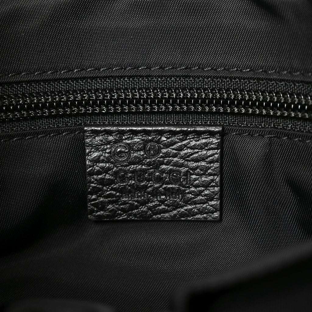 Nylon Monogram Dollar Calfskin Flat Messenger Bag Black