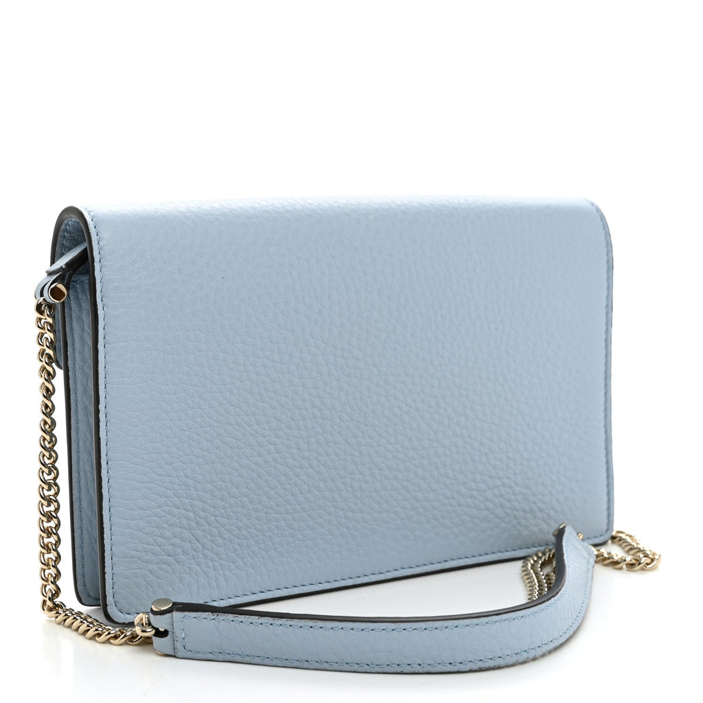 Calfskin Dionysus NM Chain Wallet Porcelain Light Blue