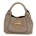 Grained Calfskin Softbit Medium Shoulder Bag Taupe