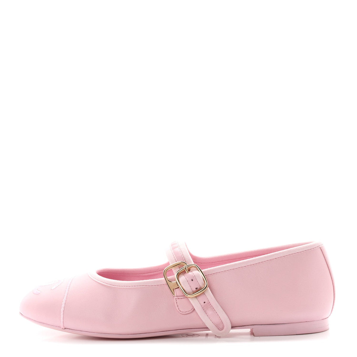 Lambskin Mary Jane Flats 37.5 Light Pink