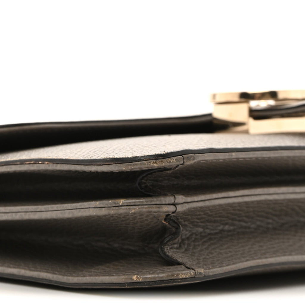Dollar Calfskin Interlocking G Shoulder Bag Loess