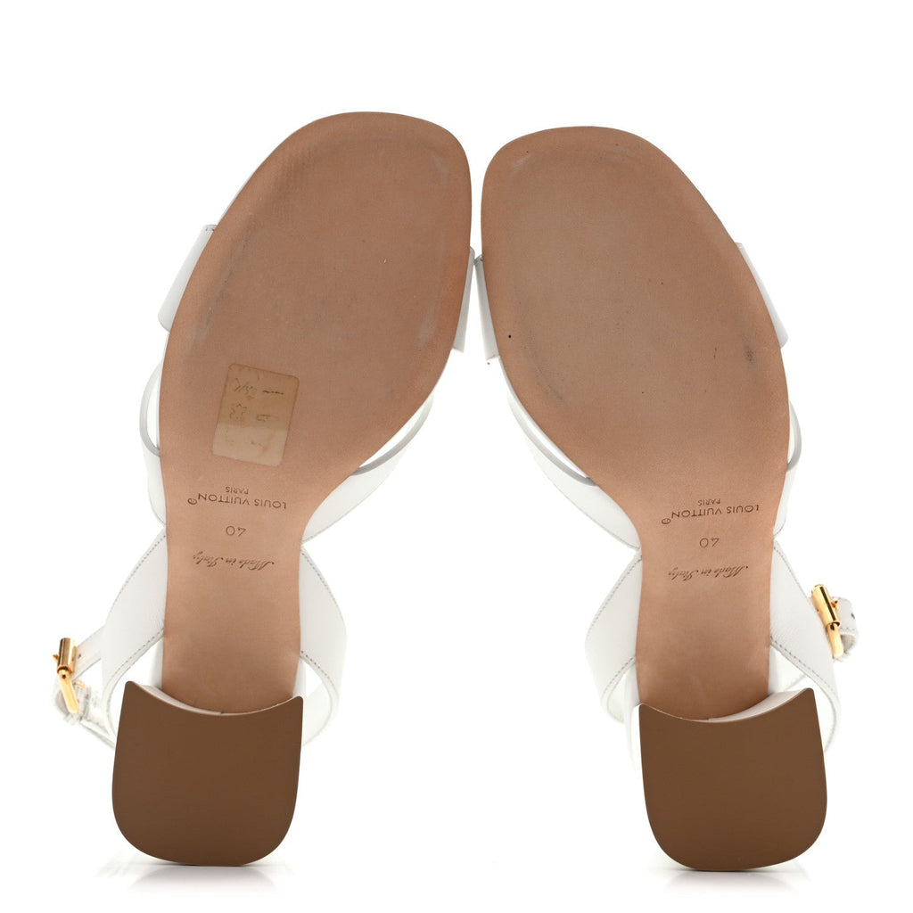 Calfskin LV Isola Sandals 40 White