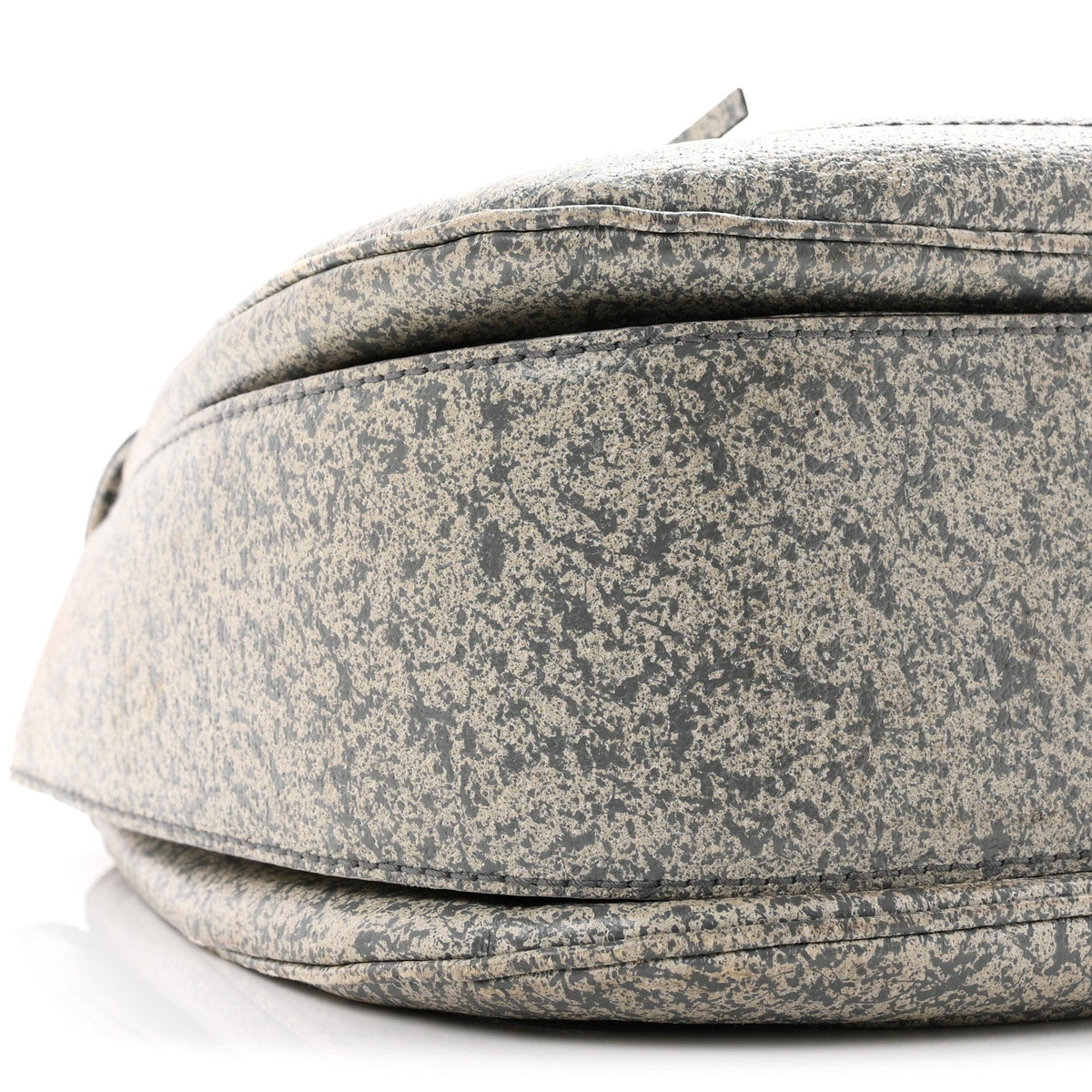Calfskin Large New Bamboo Top Handle Bag Light Grey