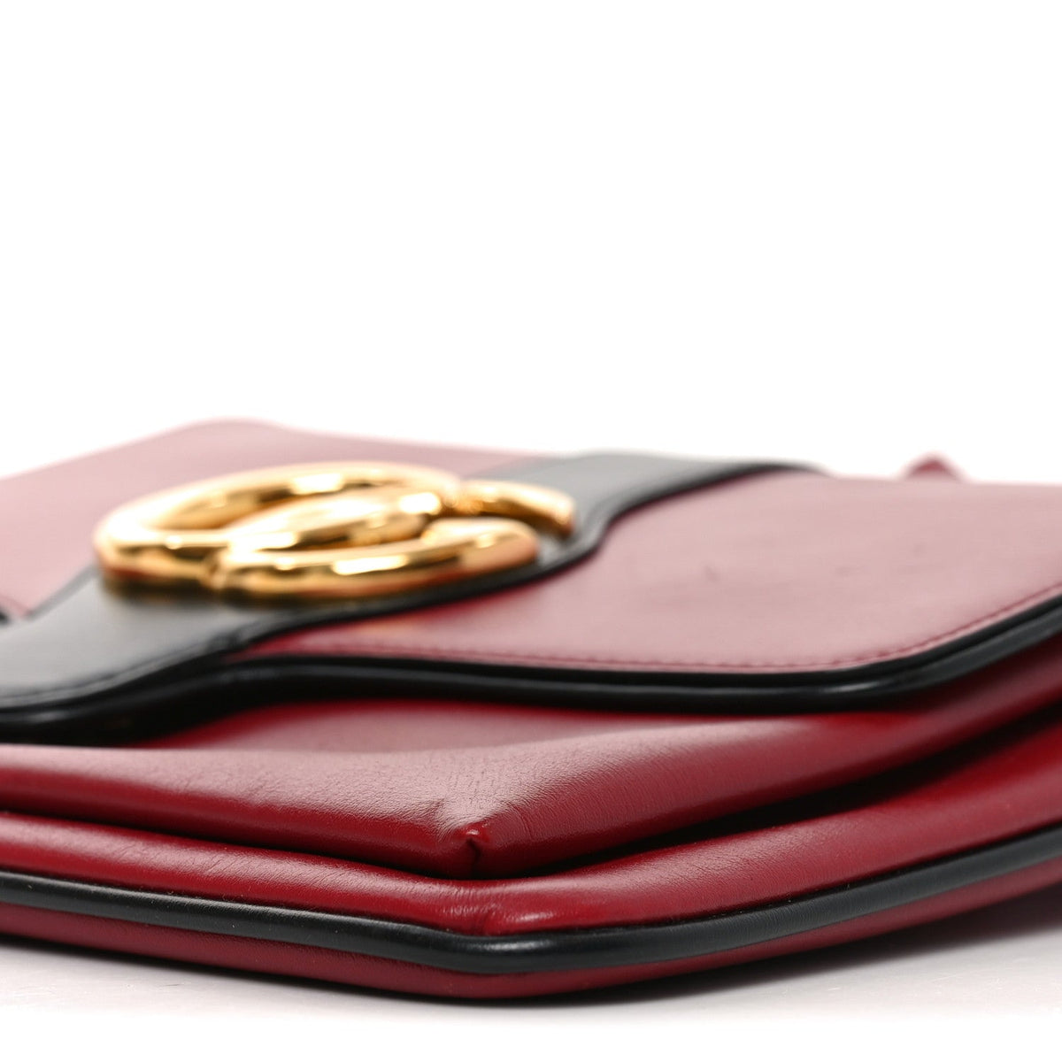 Calfskin Medium Arli Flap Shoulder Bag New Cherry Red Black